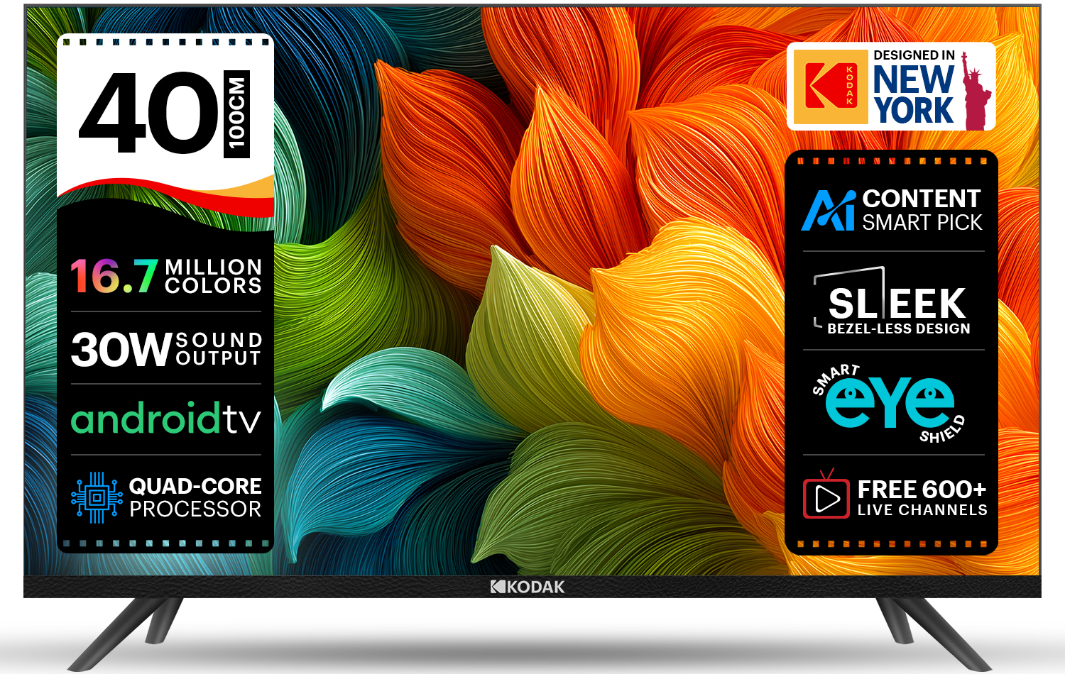 Kodak 108 cm (43 inch) Full HD LED Smart Android TV | SHOPSPPL